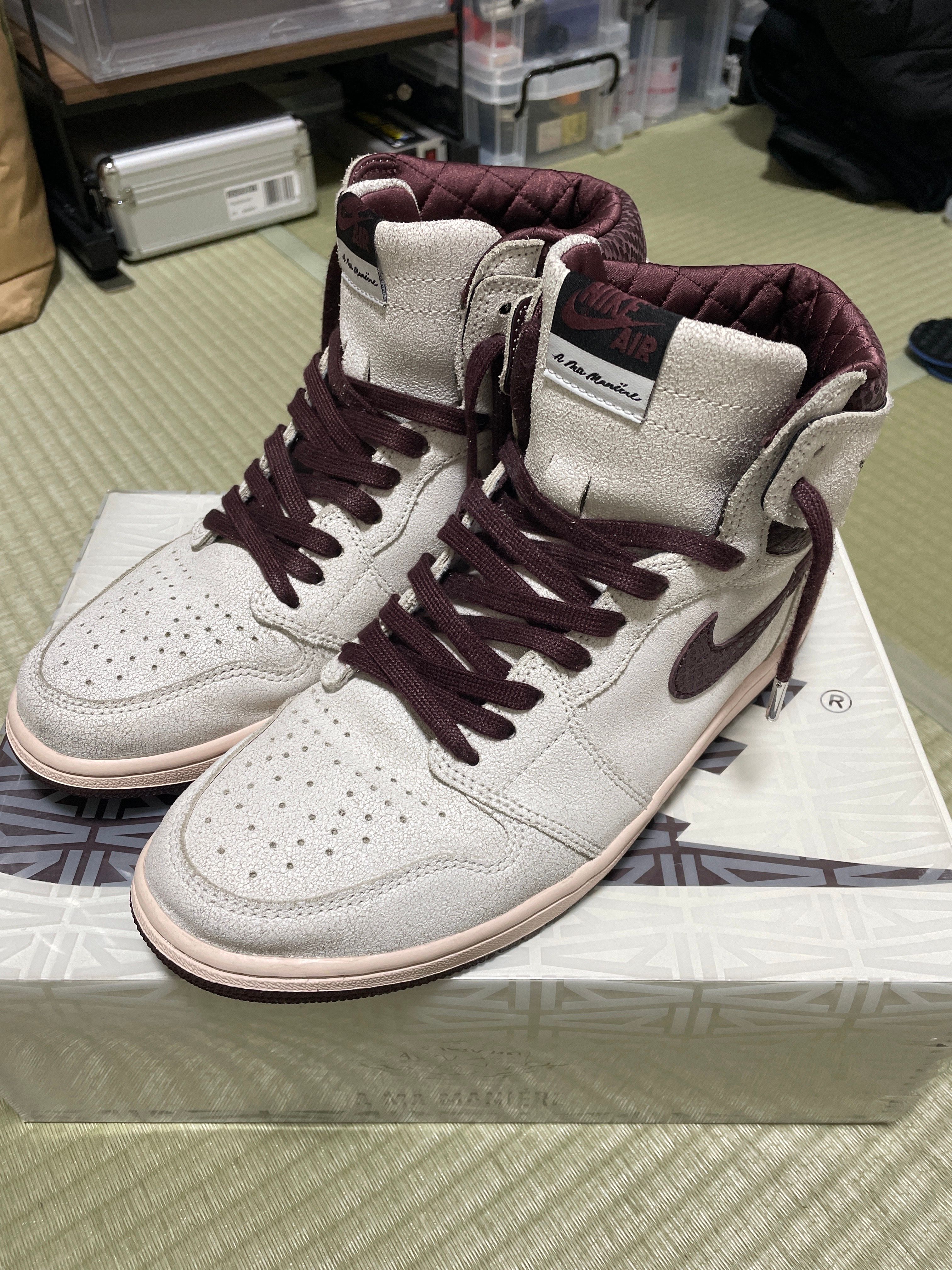 A Ma Maniere × Nike Air Jordan 1 Retro High OG "Sail and Burgundy"