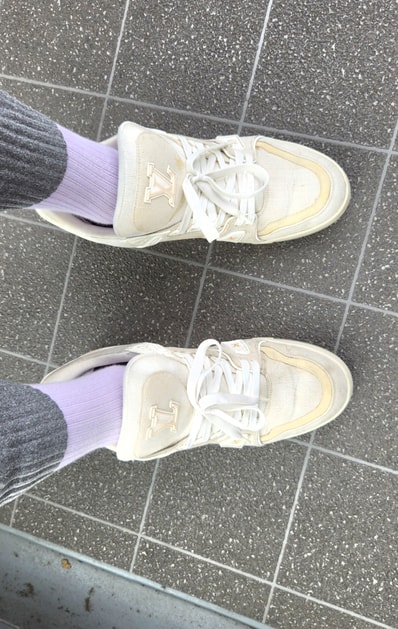 LOUIS VUITTON TRAINER LINE SNEAKER "WHITE DENIM"