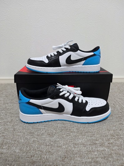 Nike Air Jordan 1 Low OG "Black and Dark Powder Blue/UNC"