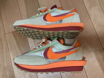 CLOT × Sacai × Nike LD Waffle "Orange Blaze"