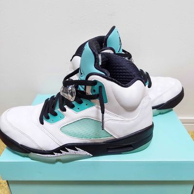 Nike Air Jordan 5 "White/Black/Island Green"