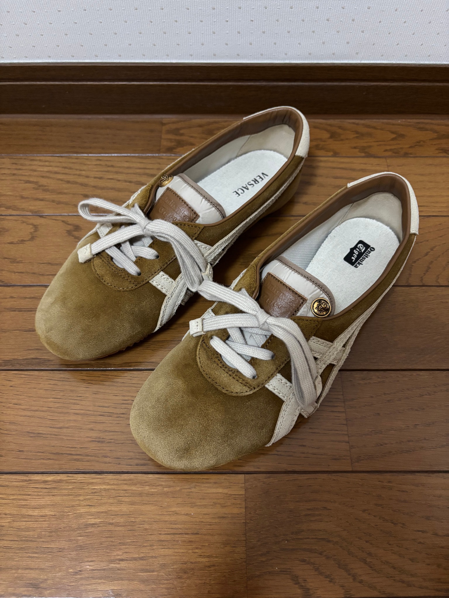 Versace × Onitsuka Tiger Tai-Chi Sakura Suede Sneaker "Brown"