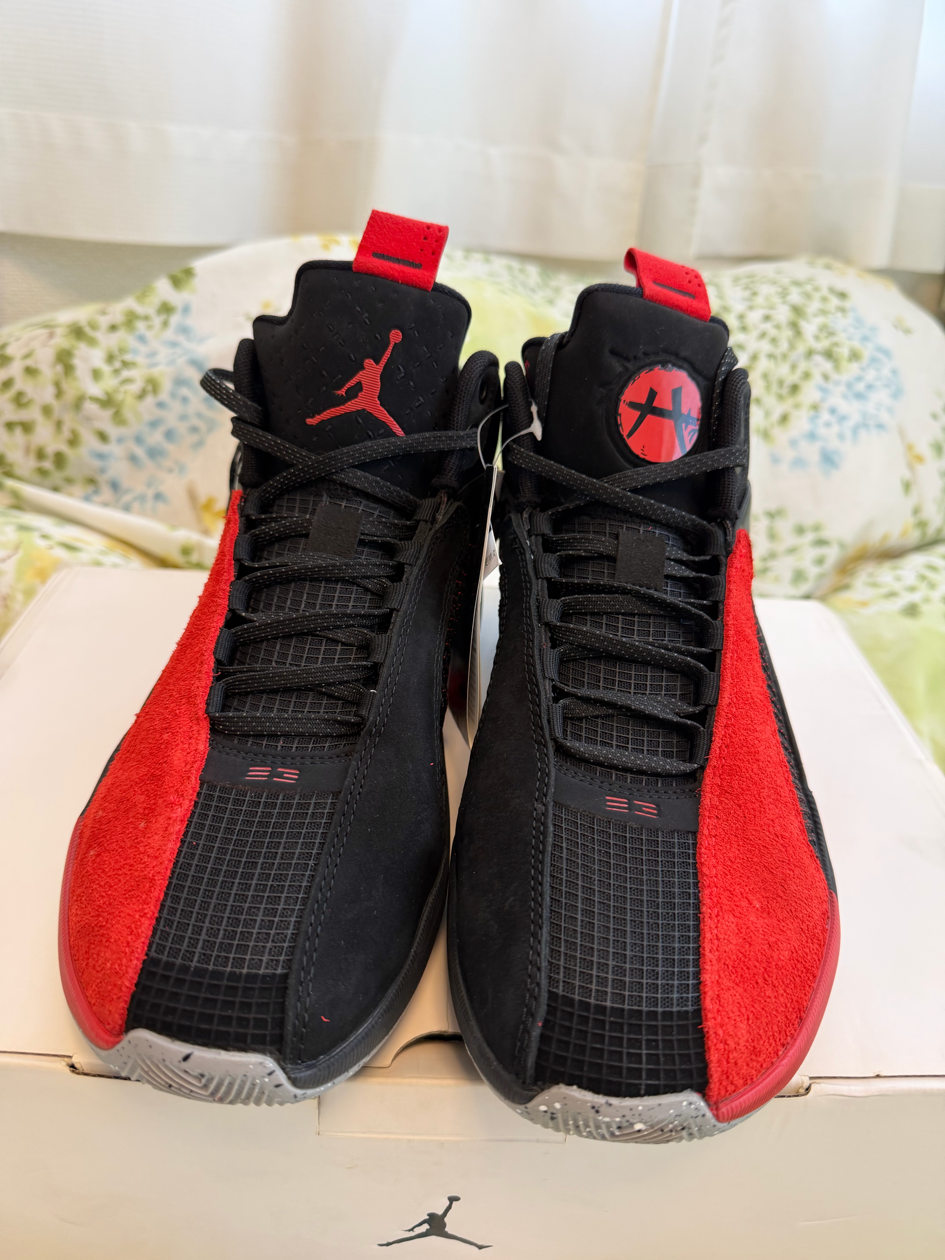 Nike Air Jordan XXXV Warrior "Black/University Red Cement Grey"
