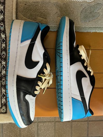 Nike Air Jordan 1 Low OG "Black and Dark Powder Blue/UNC"