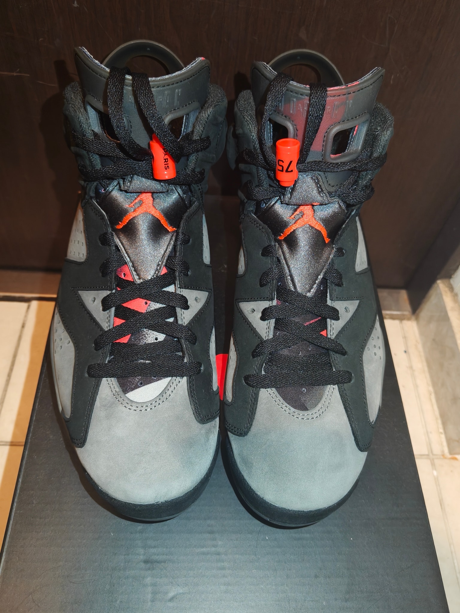 Paris Saint-Germain (PSG) × Nike Air Jordan 6 Retro "Iron Grey/Infrared 23-Black"