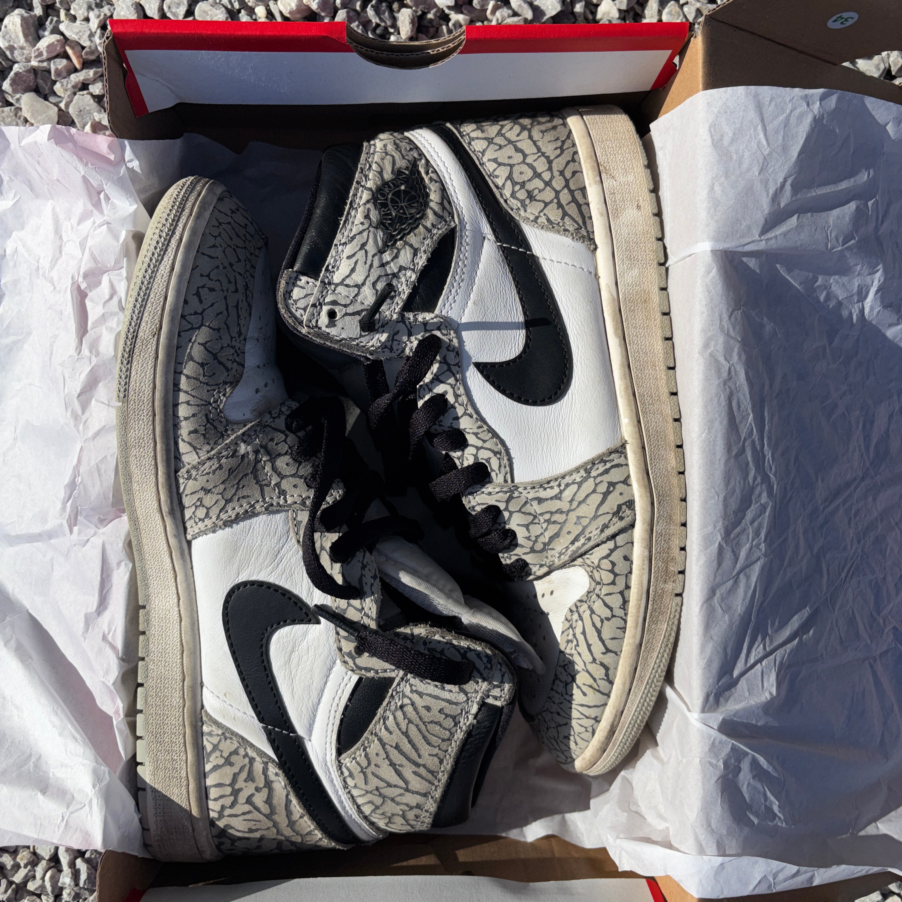Nike Air Jordan 1 High OG "White Cement/Safari"