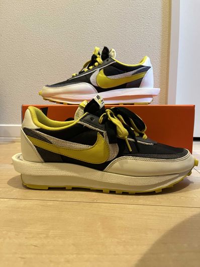 UNDERCOVER × sacai × Nike LD Waffle "Black/Sail-Dark Grey-Bright Citron"