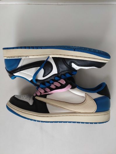 Travis Scott × fragment design × Nike Air Jordan 1 Low OG SP "Military Blue"
