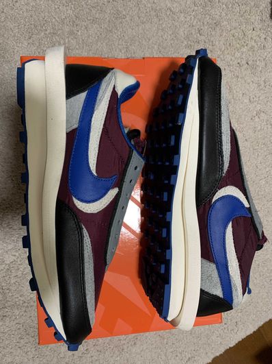 UNDERCOVER × sacai × Nike LD Waffle "Night Maroon/Pale Ivory-Ground Grey-Team Royal"
