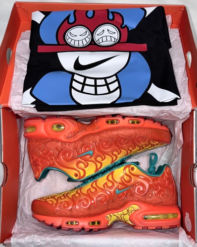 One Piece × Nike Air Max Plus "Devil Fruits/Mera Mera"