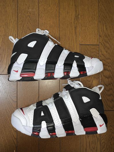 NIKE AIR MORE UPTEMPO "WHITE/BLACK/UNIVERSITY RED"(2020)
