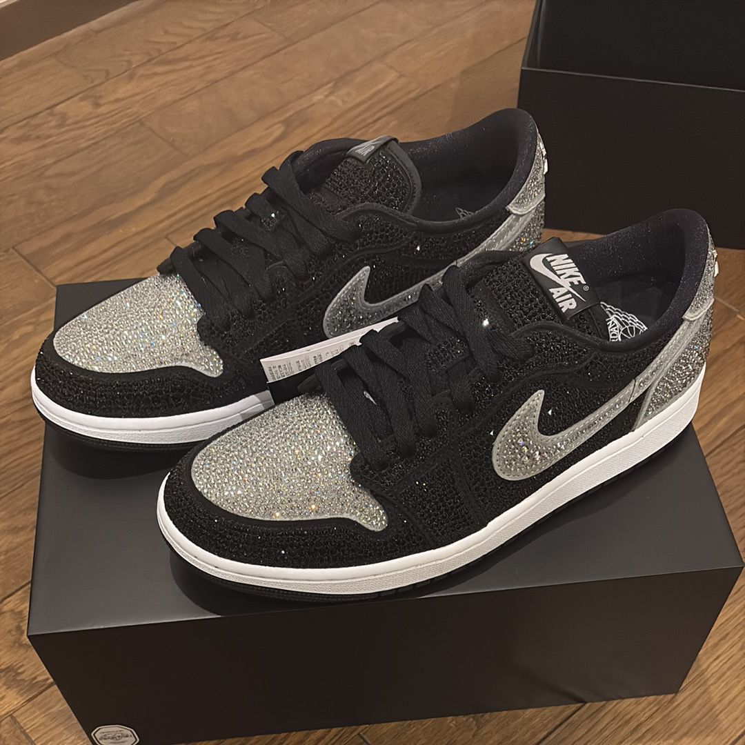 Swarovski × Nike Women's Air Jordan 1 Low OG "Crystal/Shadow"