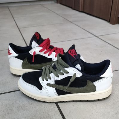 Travis Scott × Nike PS Air Jordan 1 Low OG "Medium Olive"