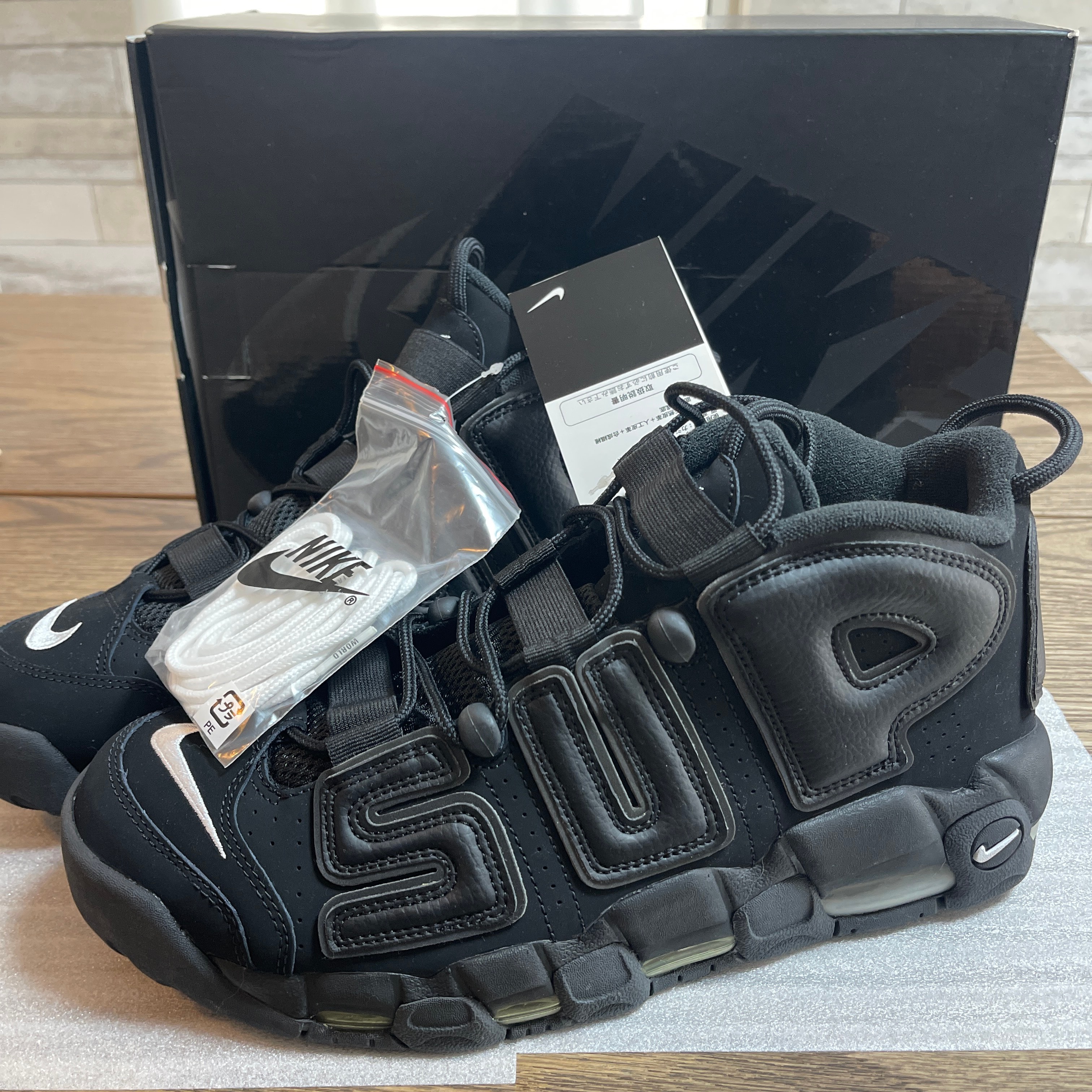 Supreme × Nike Air More Uptempo "Black"