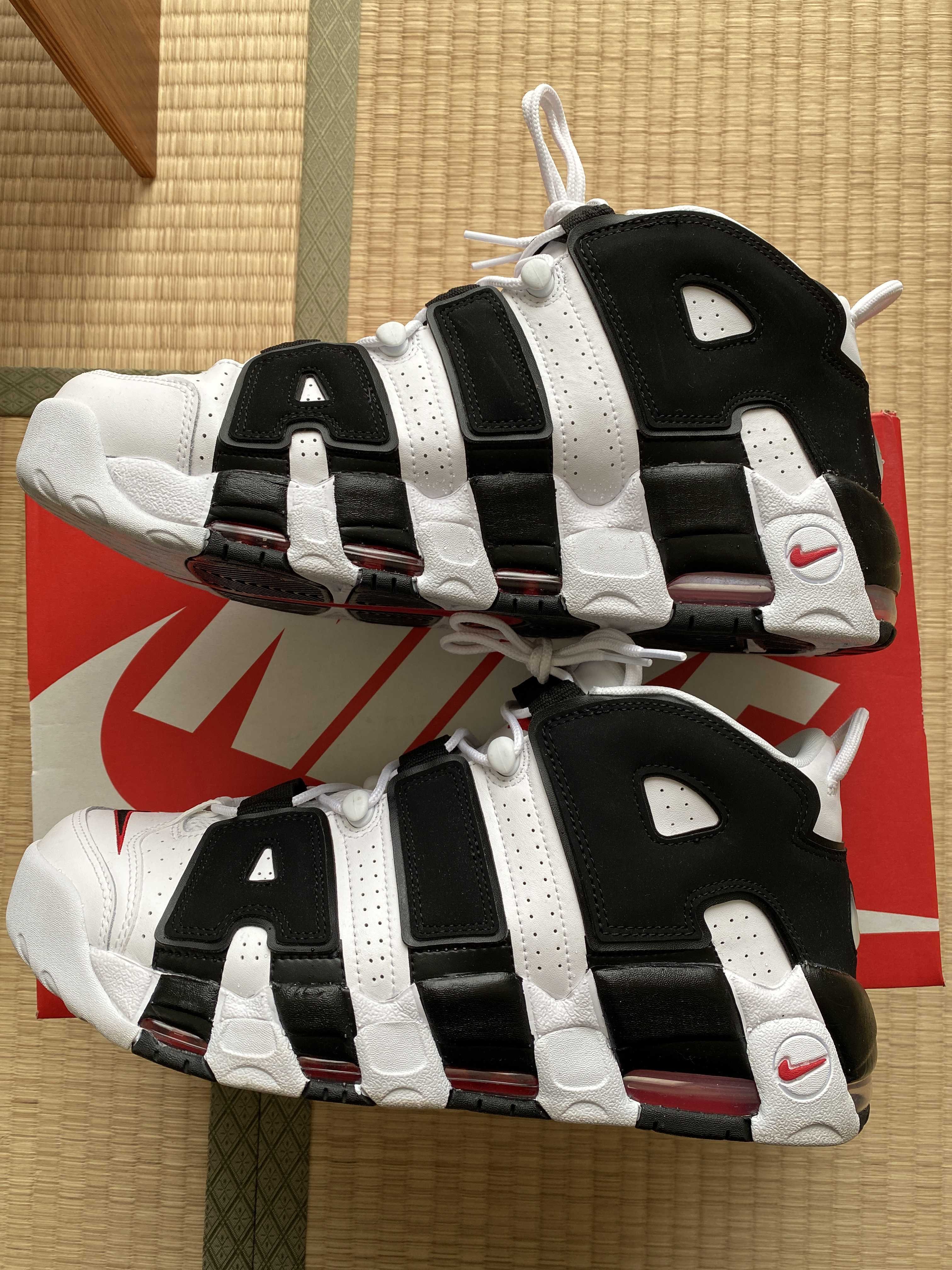 NIKE AIR MORE UPTEMPO "WHITE/BLACK/UNIVERSITY RED"(2020)