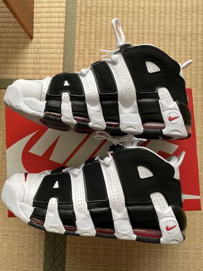 NIKE AIR MORE UPTEMPO "WHITE/BLACK/UNIVERSITY RED"(2020)