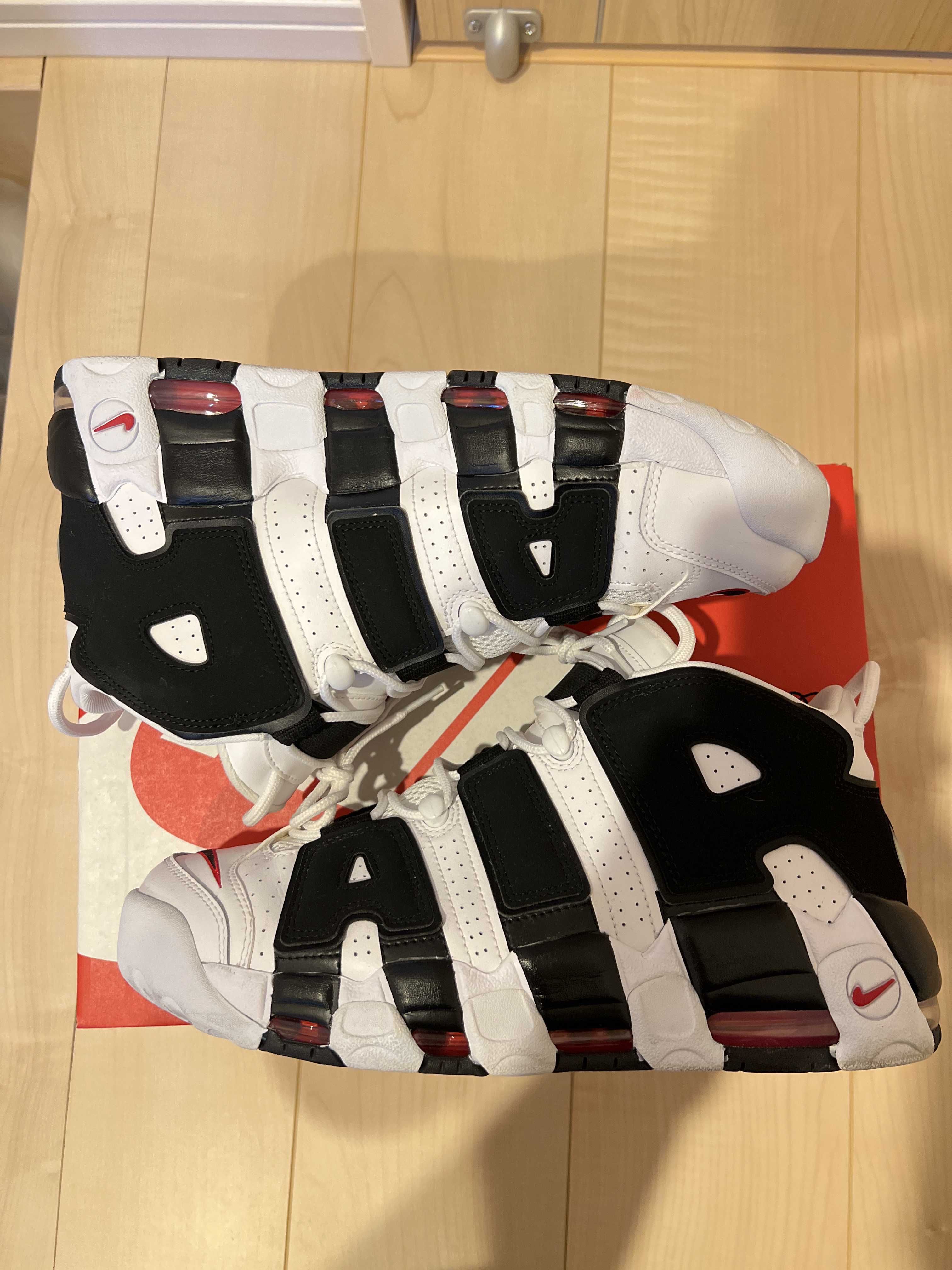 NIKE AIR MORE UPTEMPO "WHITE/BLACK/UNIVERSITY RED"(2020)