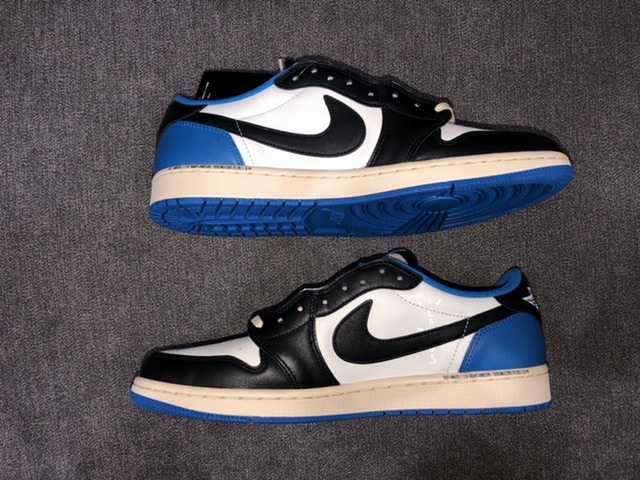 Travis Scott × fragment design × Nike Air Jordan 1 Low OG SP "Military Blue"