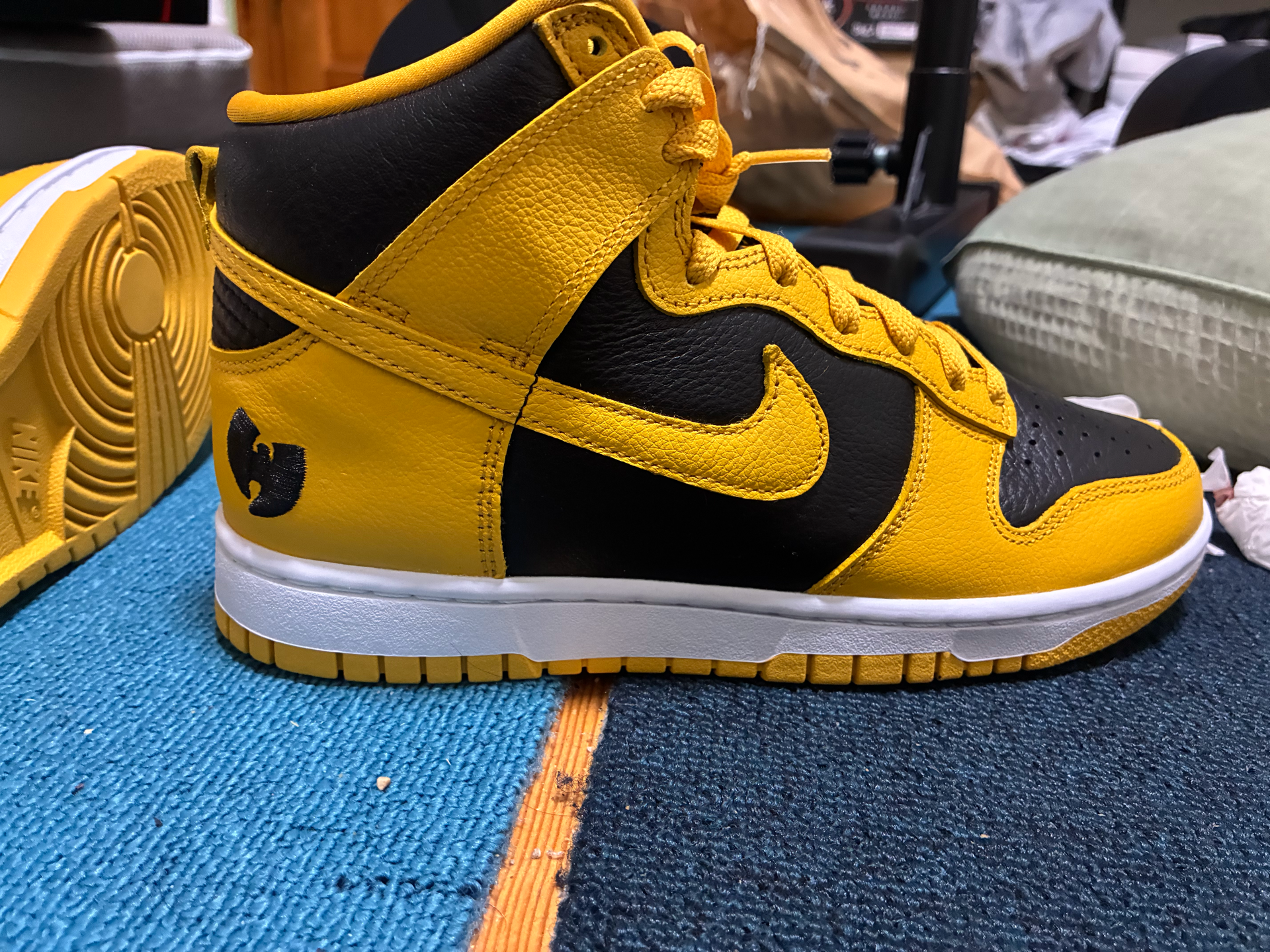 Wu-Tang Clan × Nike Dunk High Retro PRM "Black and Pollen"