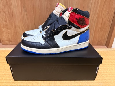 fragment design × UNION × Nike Air Jordan 1 High OG "Black/Varsity Red"