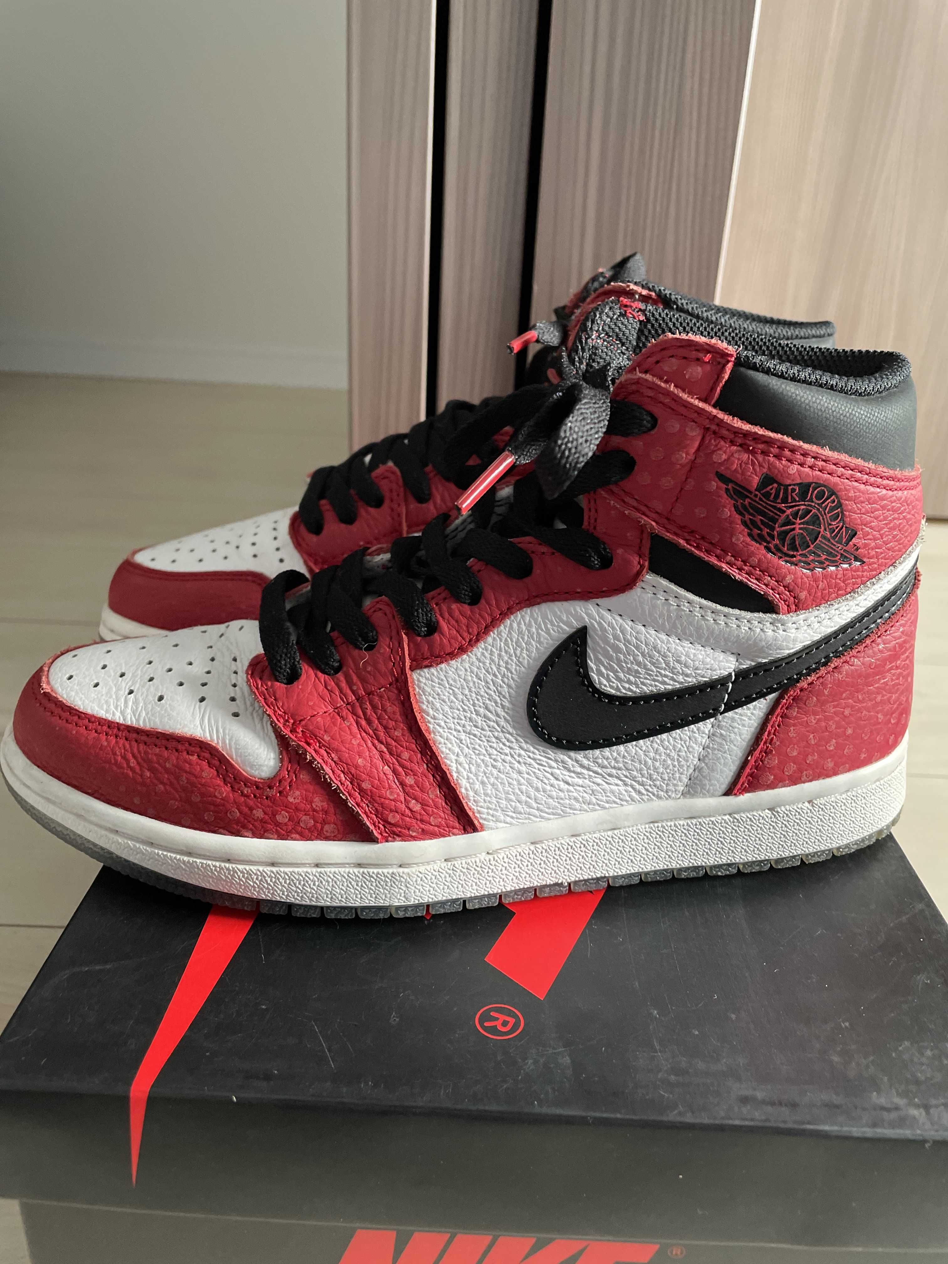 Spiderman × Nike Air Jordan 1 Origin Story "Gym Red/White/Photo Blue/Black"