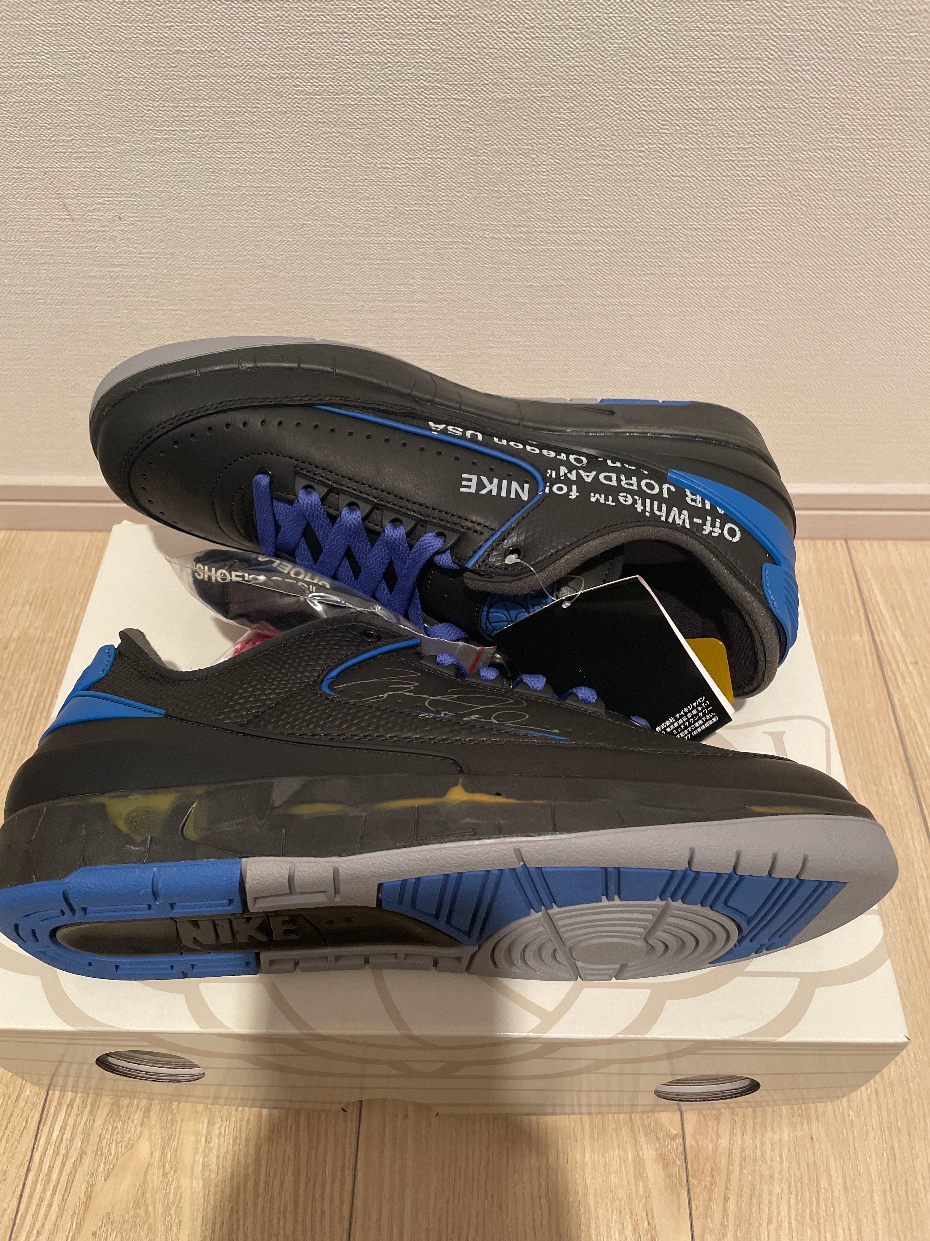 Off-White × Nike Air Jordan 2 Low "Black and Varsity Royal"