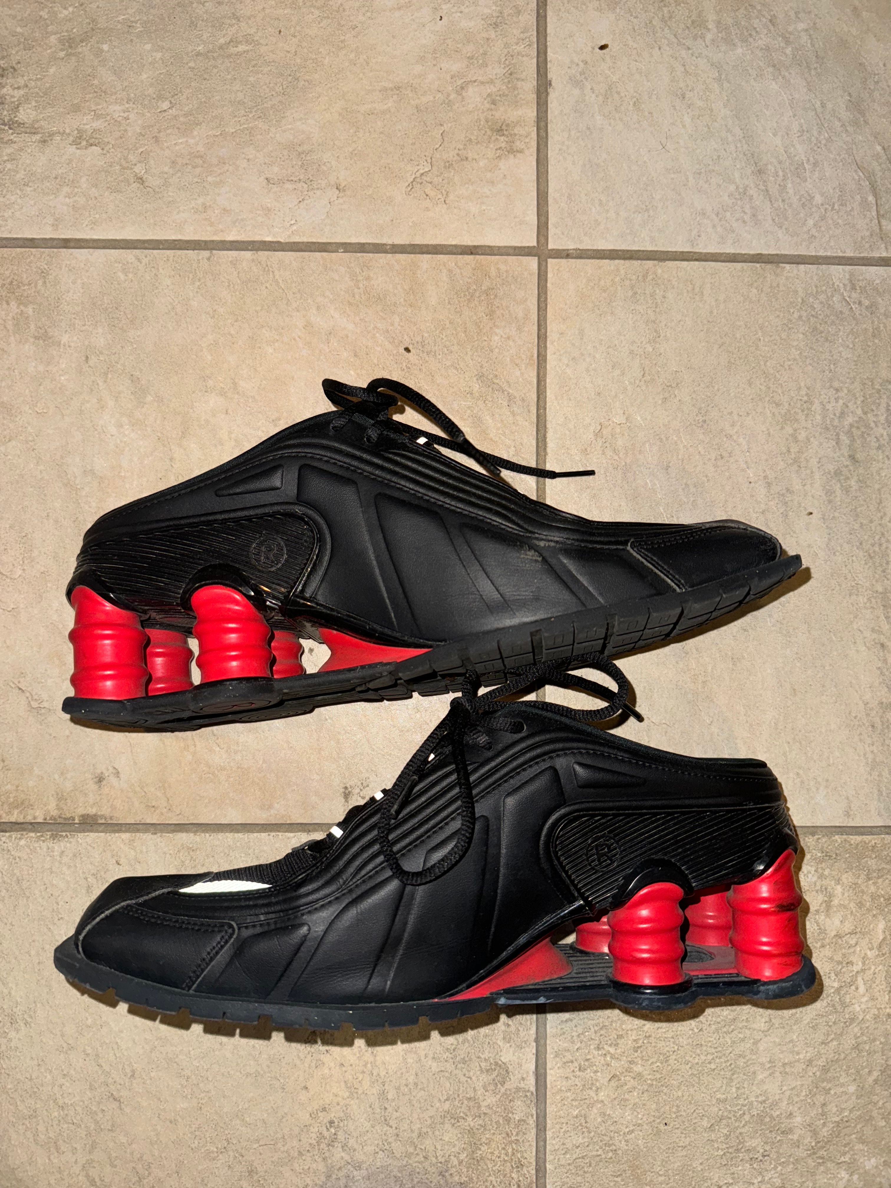 Martine Rose × Nike Women's Shox MR4 "Black/Metallic Silver Comet Red"