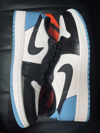 Nike Air Jordan 1 Low OG "Black and Dark Powder Blue/UNC"