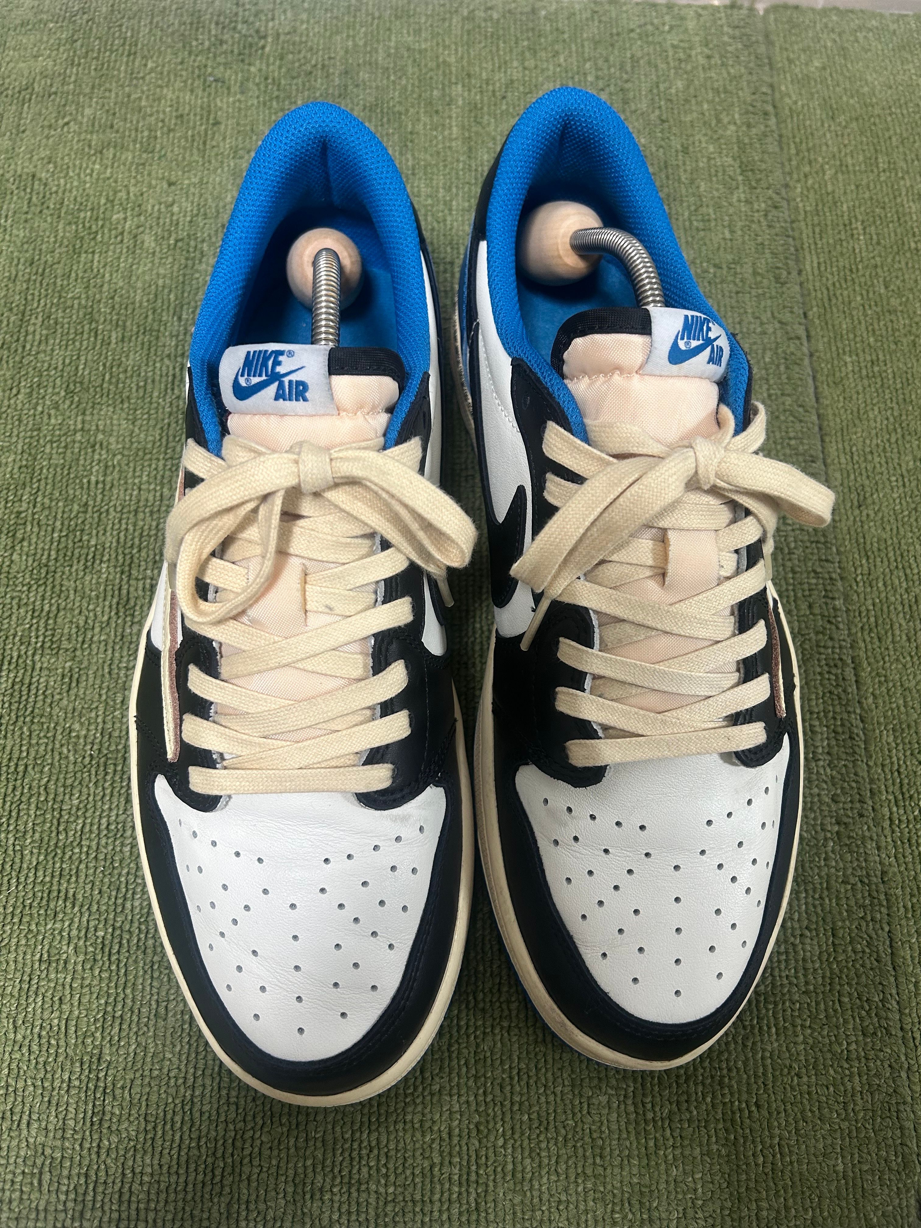 Travis Scott × fragment design × Nike Air Jordan 1 Low OG SP "Military Blue"