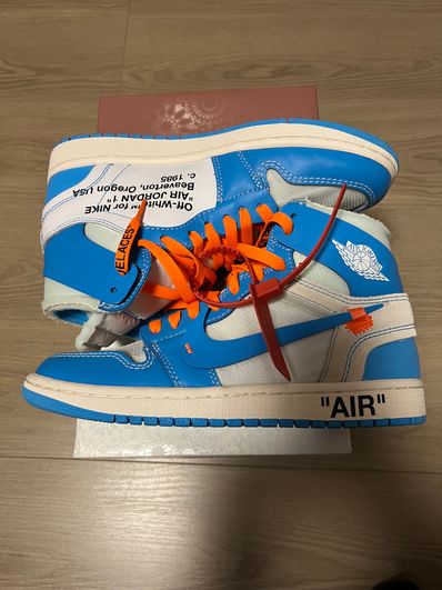 Off-White × Nike Air Jordan 1 High UNC "White/Dark Powder Blue"