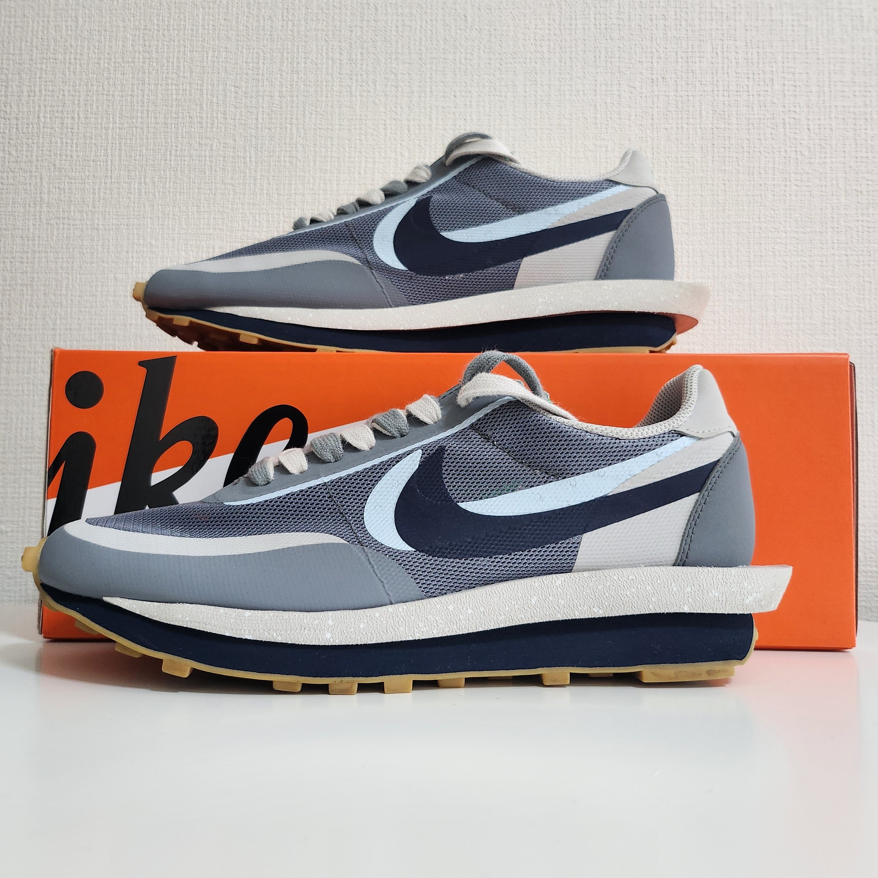 CLOT × Sacai × Nike LD Waffle "Grey Obsidian/Cool Grey"