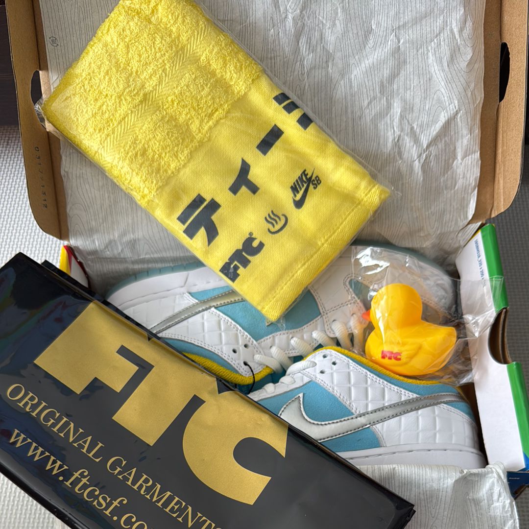 FTC × Nike SB Dunk Low "White/Blue"