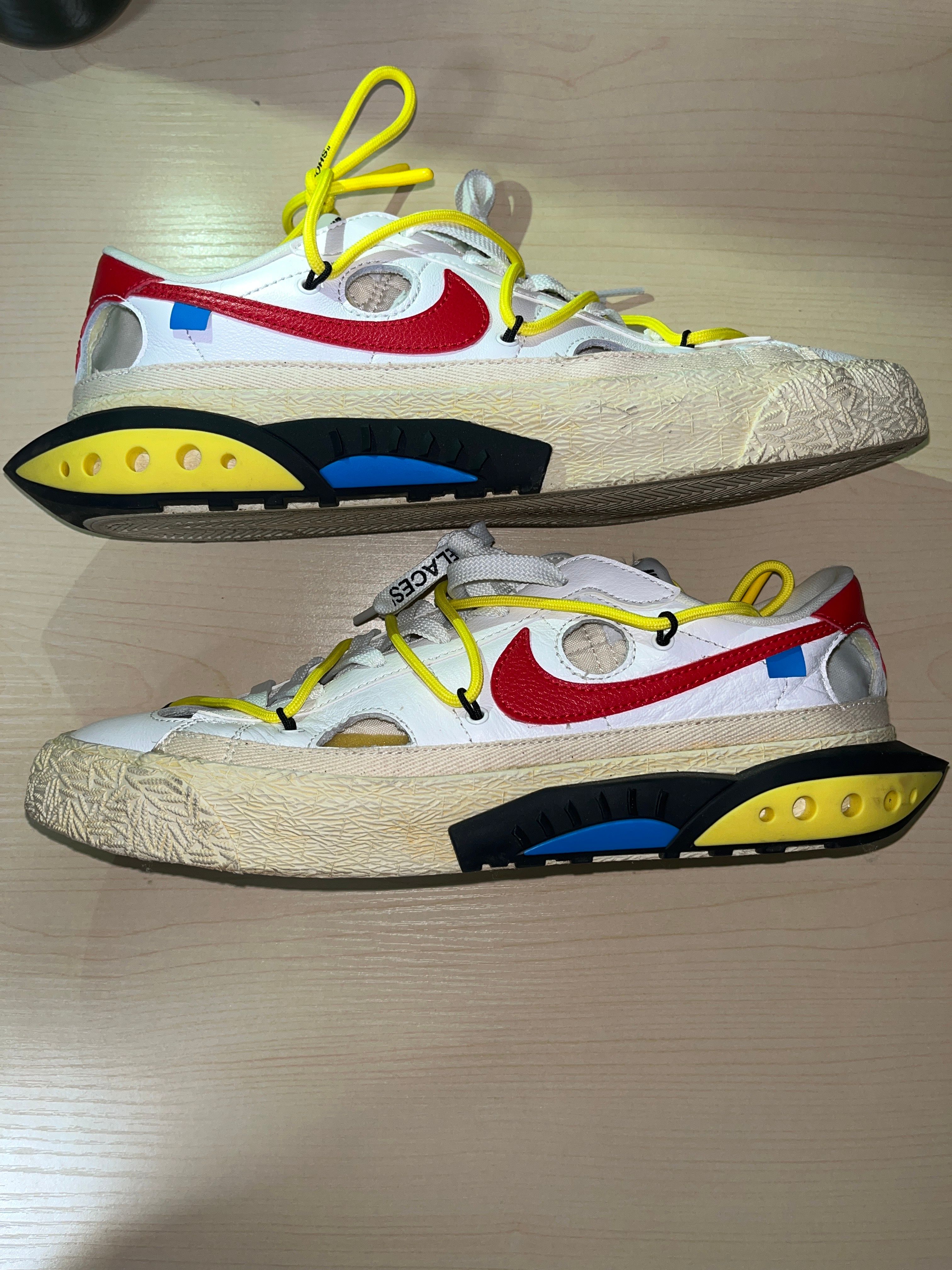 Off-White × Nike Blazer Low "White and University Red"