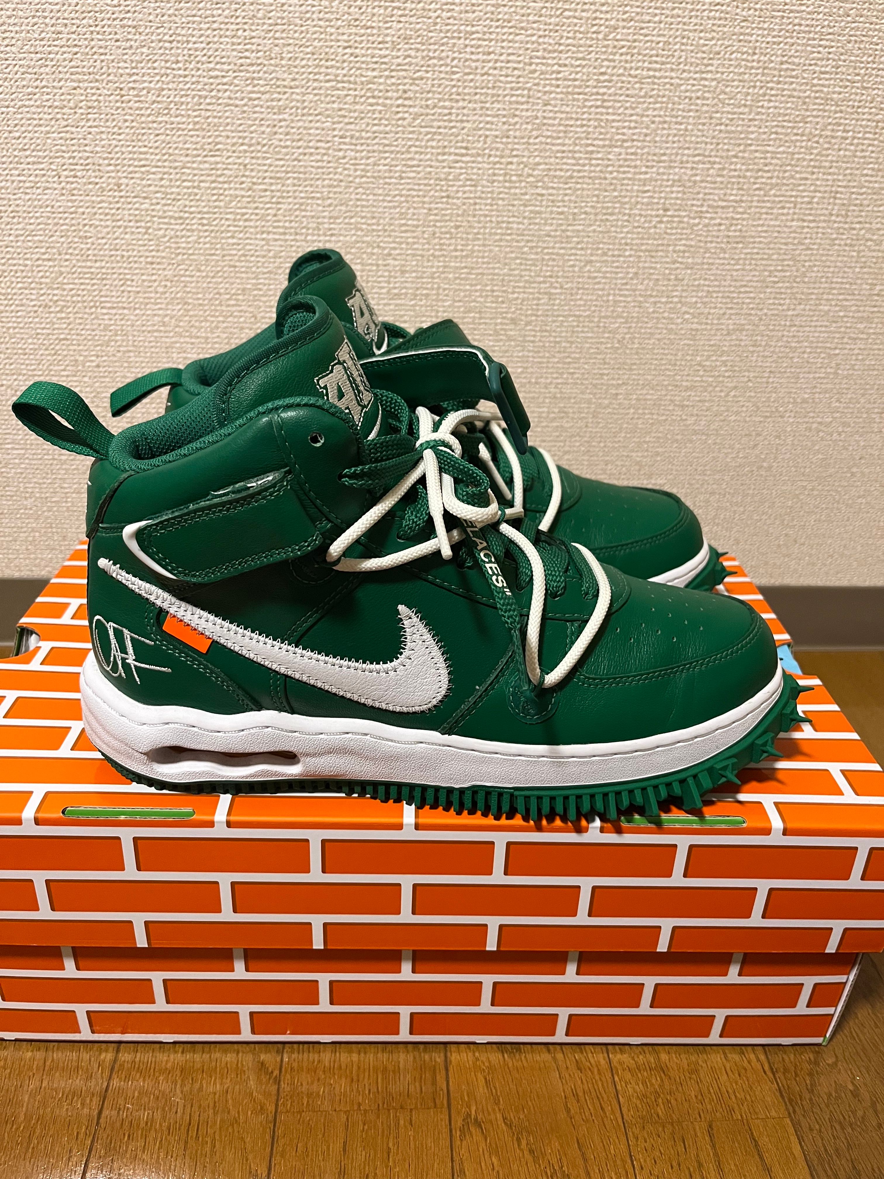 Off-White × Nike Air Force 1 Mid SP LTHR "Pine Green"