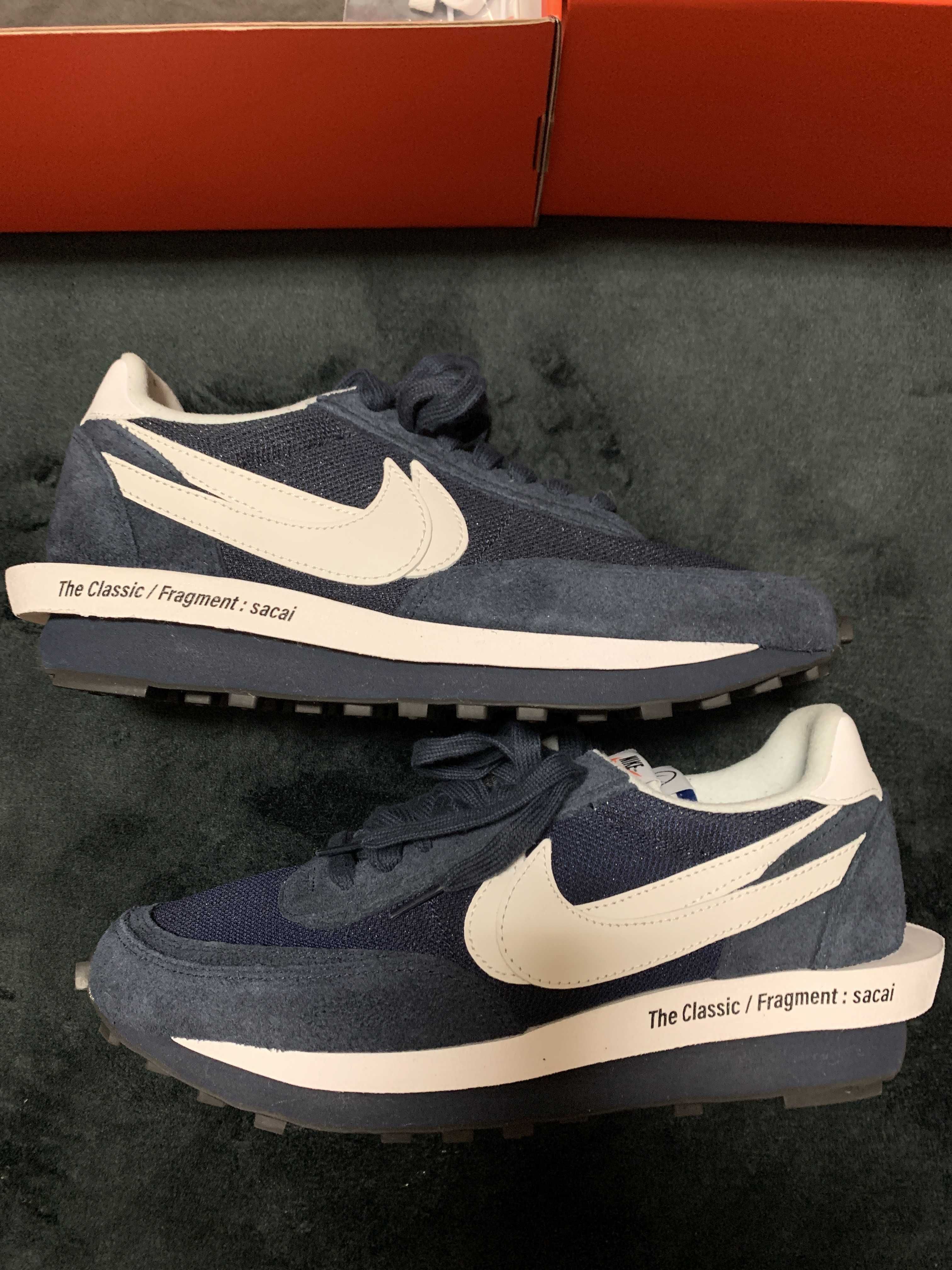 Fragment × sacai × Nike LD Waffle "Blackended Blue"