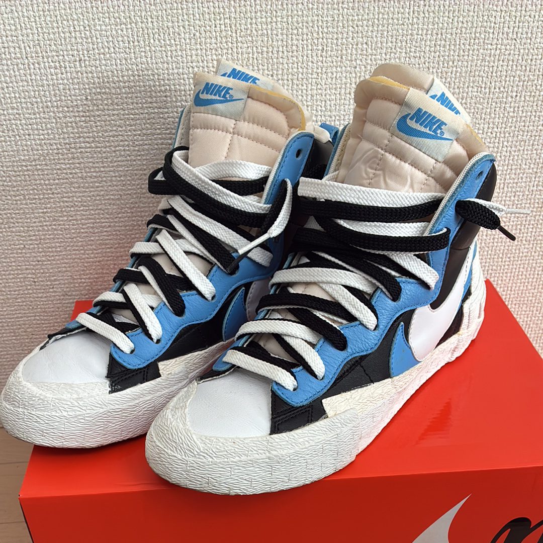 sacai × NIKE BLAZER MID "BLACK / BLUE"