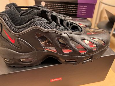 Supreme × Nike Air Max 96 "Black/Speed Red/Clear"