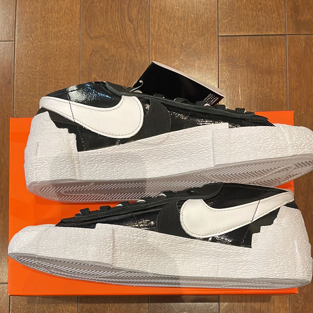 sacai × Nike Blazer Low "Black Patent Leather"