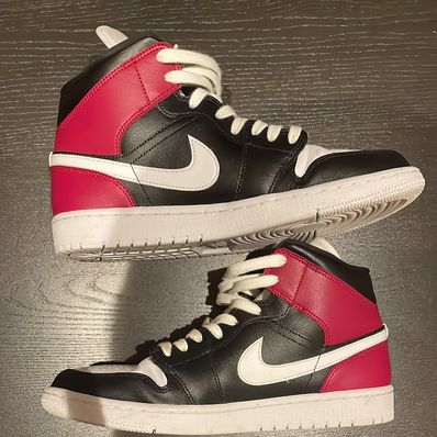 Nike Women's Air Jordan 1 Mid "Black Noble Red"