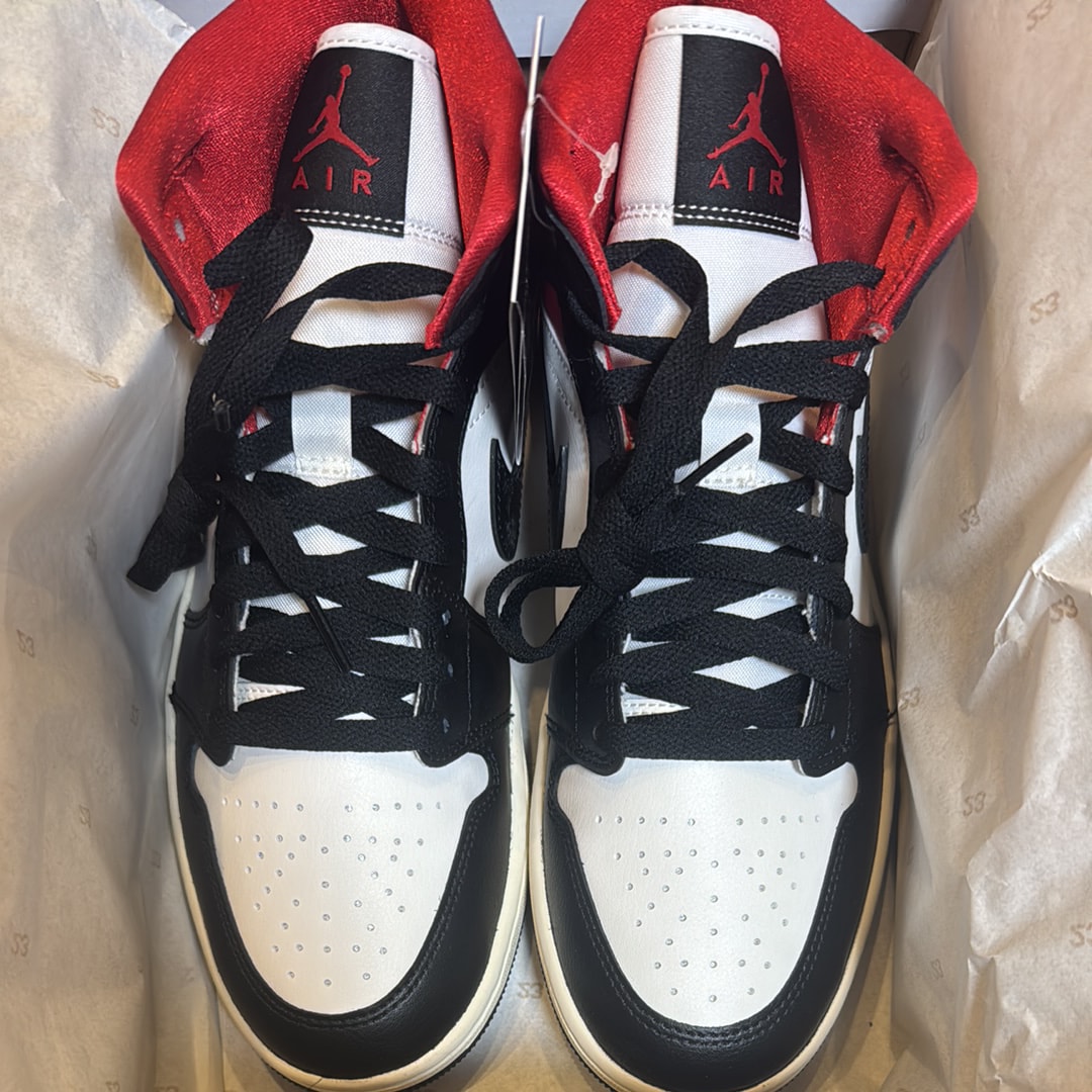 Nike Women's Air Jordan 1 Mid "Black/Gym Red"