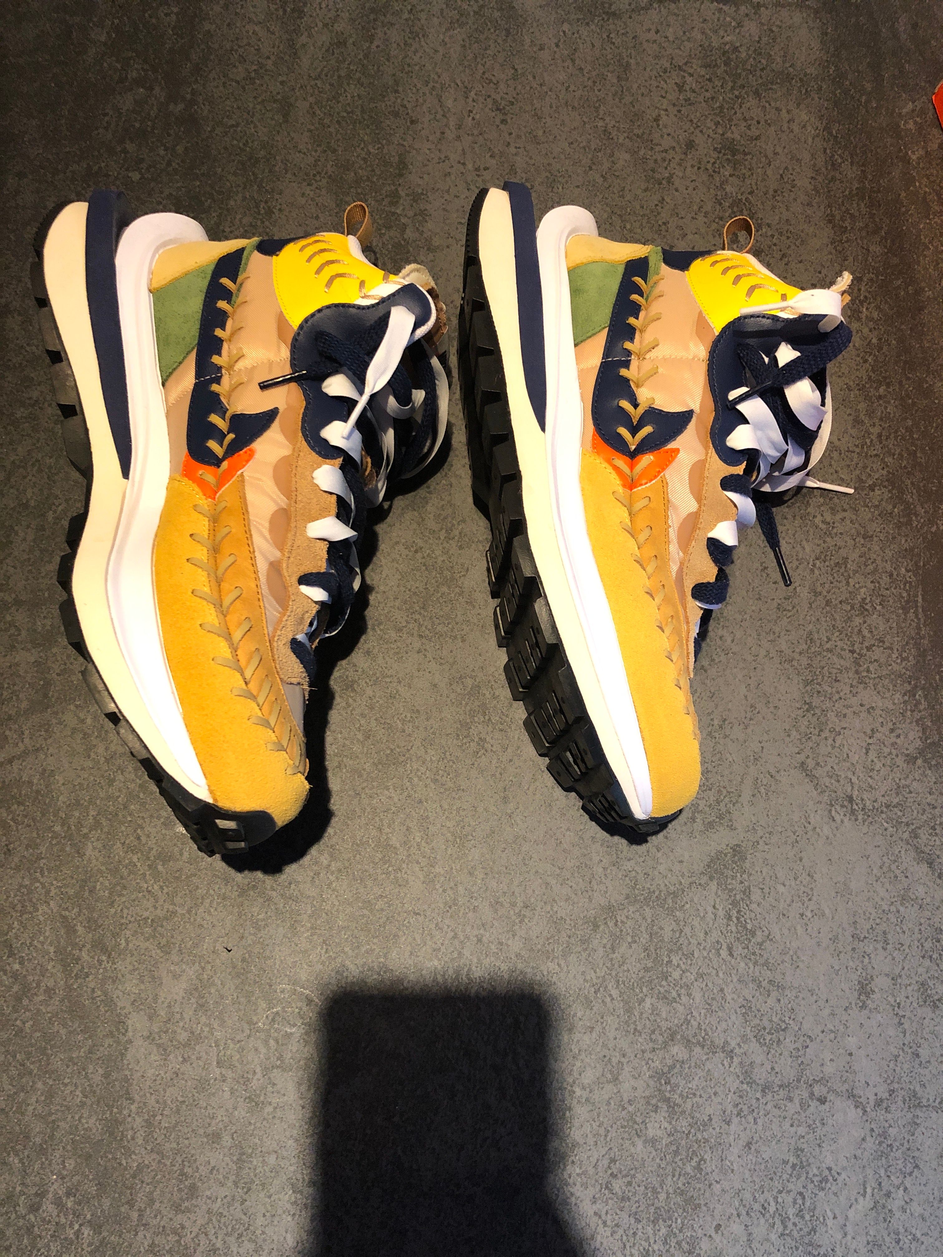 Jean-Paul Gaultier × sacai × Nike VaporWaffle "Sesame/Multi Color"