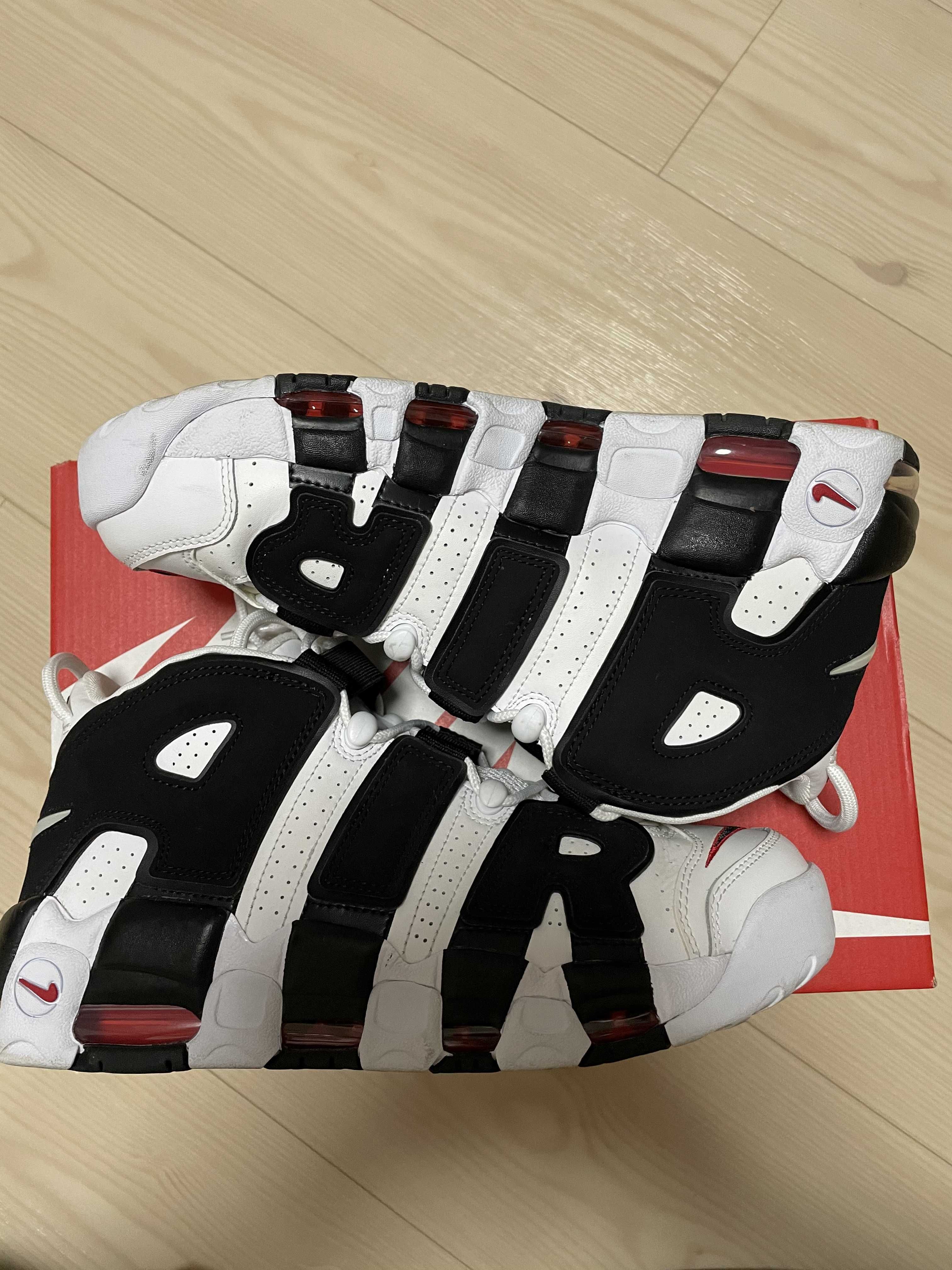 NIKE AIR MORE UPTEMPO "WHITE/BLACK/UNIVERSITY RED"(2020)