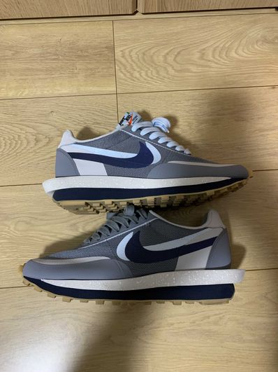 CLOT × Sacai × Nike LD Waffle "Grey Obsidian/Cool Grey"