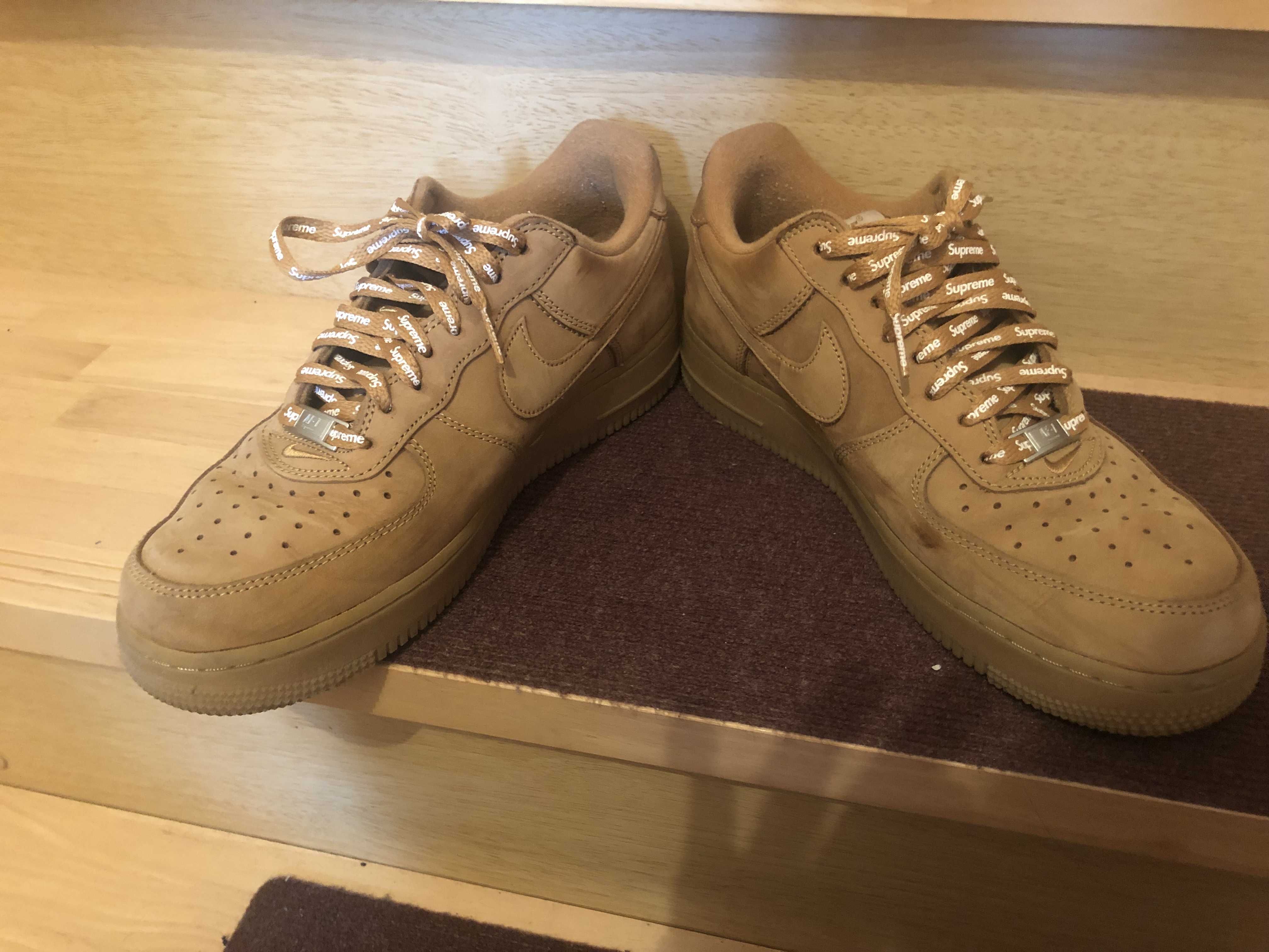 Supreme × Nike Air Force 1 Low "Flax/Wheat"