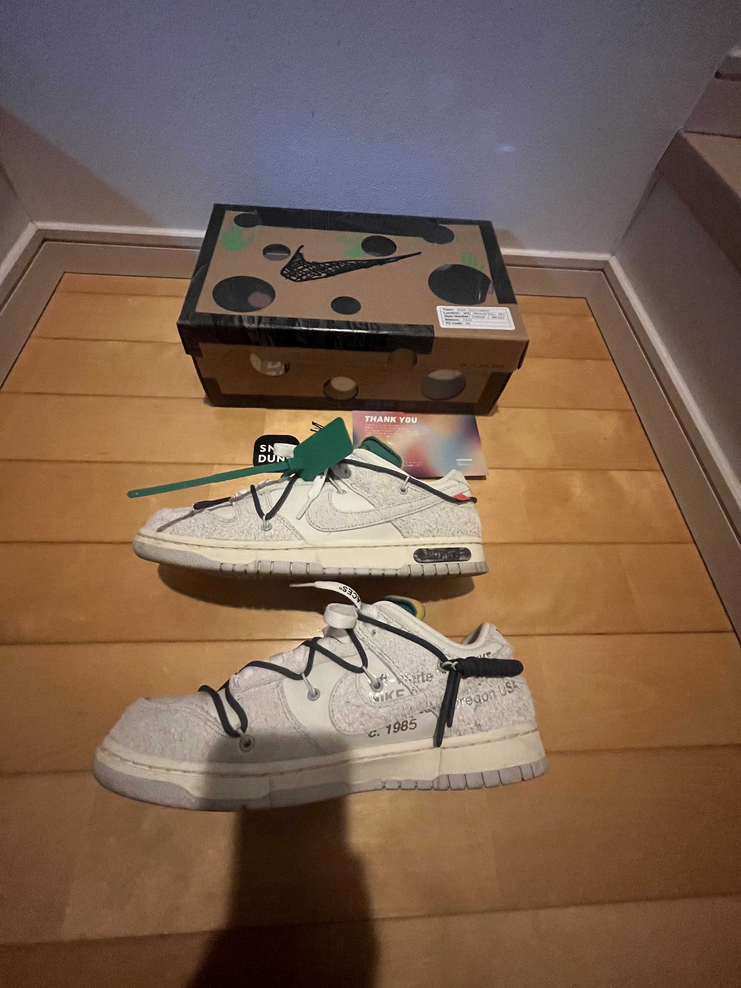 Off-White × Nike Dunk Low "Sail/Neutral Grey/Gridiron"