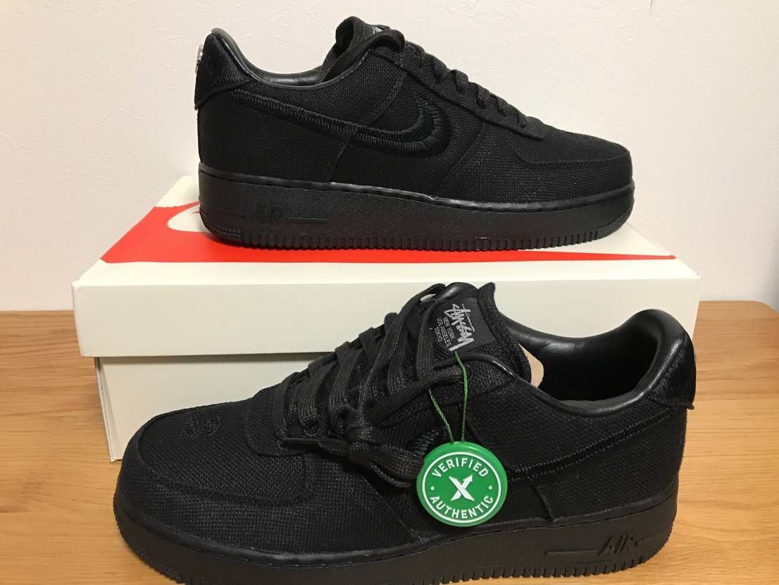 Stussy × Nike Air Force 1 Low "Triple Black"