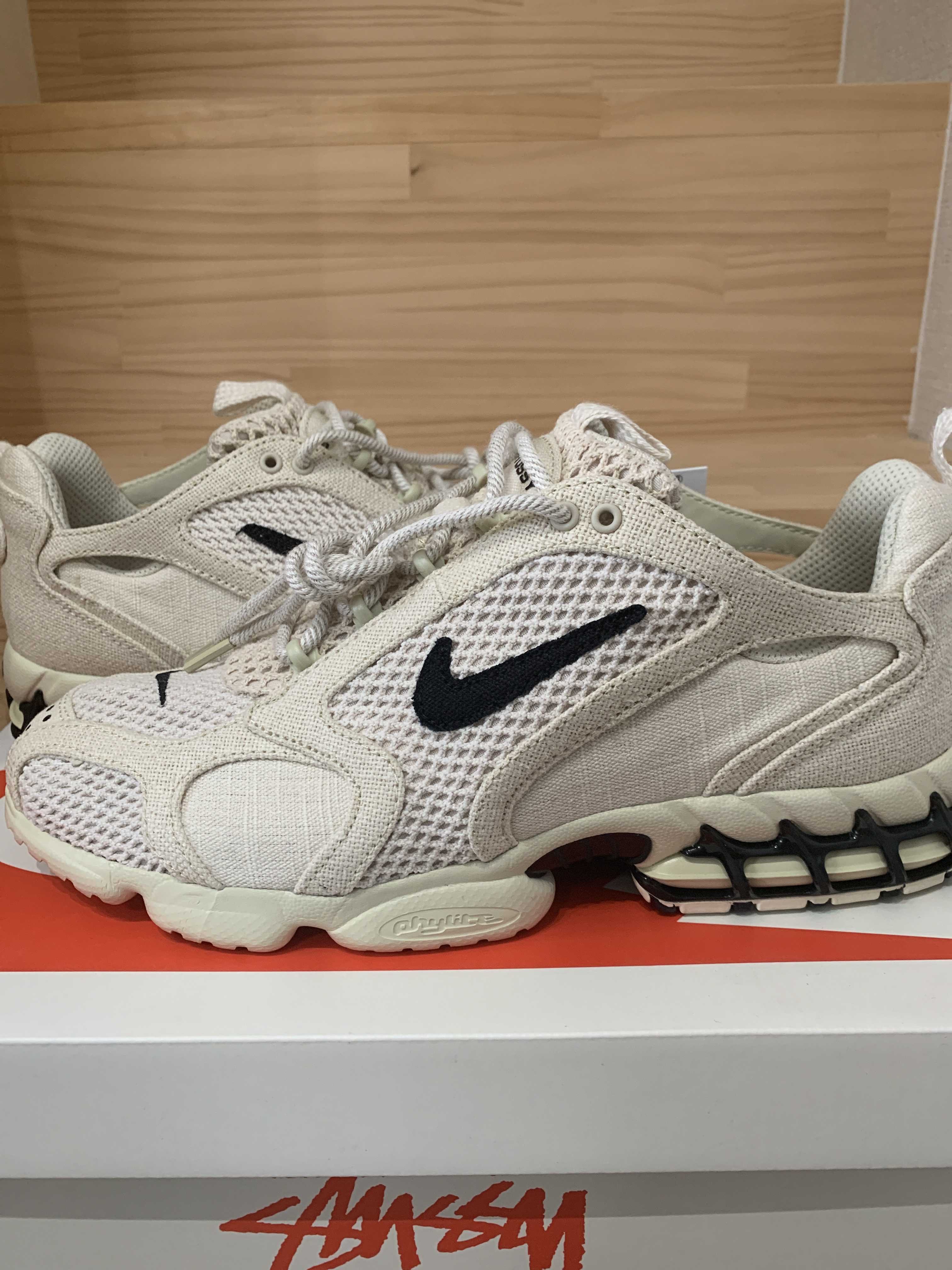 Stussy × Nike Air Zoom Spiridon CG 2 "Fossil/Black"