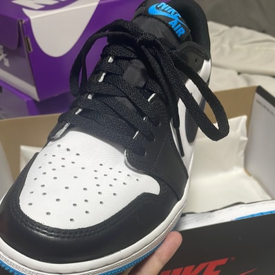 Nike Air Jordan 1 Low OG "Black and Dark Powder Blue/UNC"