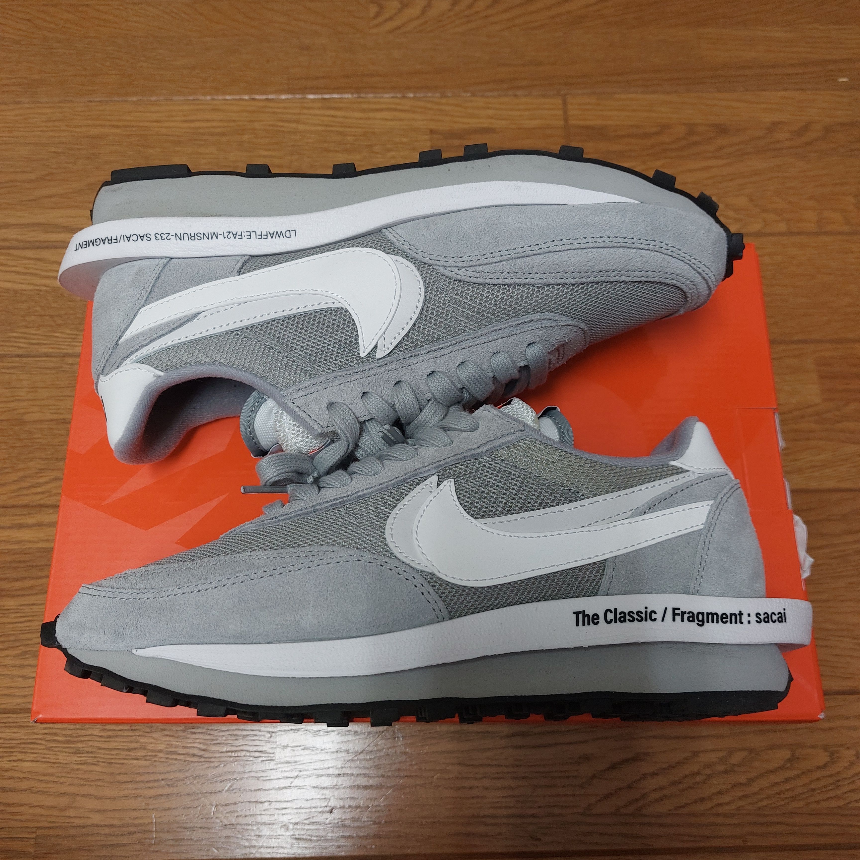 Fragment × sacai × Nike LD Waffle "Light Smoke Grey"