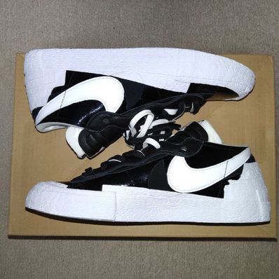 sacai × Nike Blazer Low "Black Patent Leather"